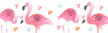 Flamingo heart Mother's Day ribbon