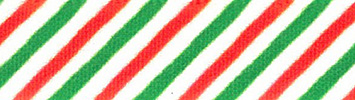 Red and green striped ribbon