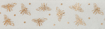 Gold bees on a white background