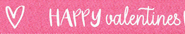 Baby pink background with white Happy Valentines Day text