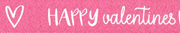Baby pink background with white Happy Valentines Day text