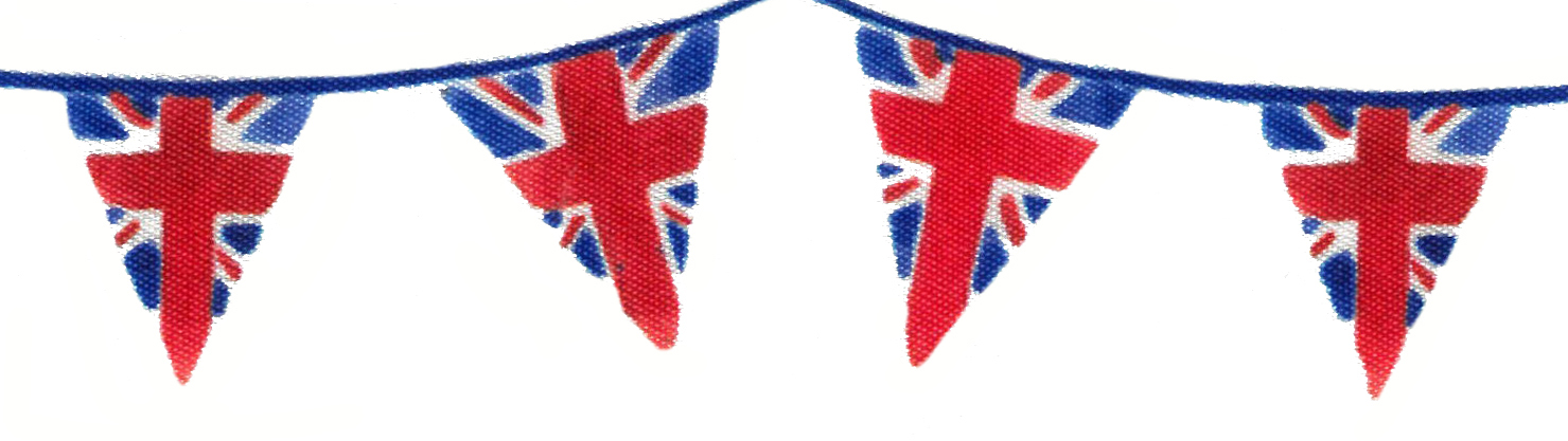 British flag on buntin