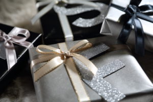 christmas ribbon black silver gift wrapping initial metallic satin 300x200 - A Ribbon for Every Occasion - Berisfords Ribbons