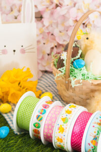 easter scene 199x300 - Hopping-mad for Easter ribbons - Berisfords Ribbons