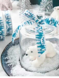 Snow Globe Art.80869 228x300 - Top tips for creating Christmas ribbon decorations - Berisfords Ribbons